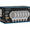 Mexen Vintis 6x Ampoule filament LED E27, G95, 8W, Chaude - 2200K, 600 lm, fumée - L157-E27-0822-70x06
