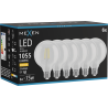 Mexen Vintis 6x Ampoule filament LED E27, G95, 8W, Chaude - 2700K, 1055 lm, claire - L157-E27-0827-00x06