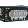 Mexen Vintis 6x Ampoule filament LED E27, G95, 8W, Chaude - 2700K, 680 lm, fumée - L157-E27-0827-70x06