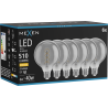 Mexen Vintis 6x Ampoule à filament spirale LED E27, G95, 6W, Chaud - 2700K, 510 lm, fumée - L167-E27-0627-70x06
