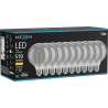 Mexen Vintis 10x Ampoule filament spirale LED E27, G95, 6W, Chaud - 2700K, 510 lm, fumé - L167-E27-0627-70x10