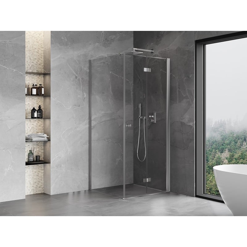 Mexen Mist-F cabine de douche pliante droite 95 x 95 cm, transparent, chrome - 8A6T-095-095-01-00-P