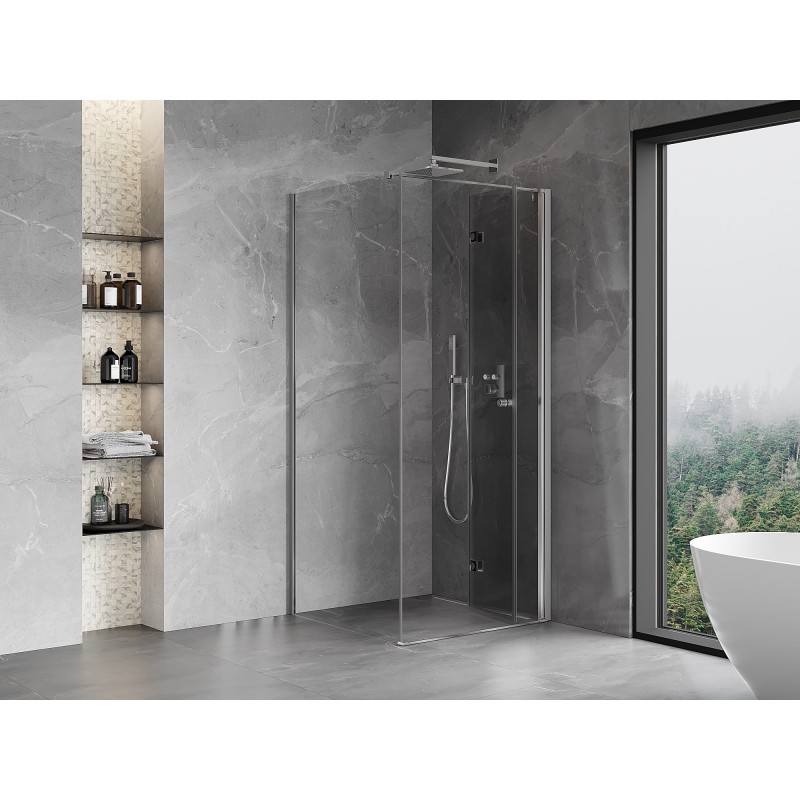 Mexen Mist-F cabine de douche pliante droite 95 x 95 cm, transparent, chrome - 8A6T-095-095-01-00-P