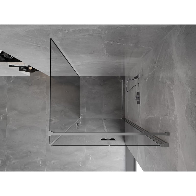Mexen Mist-F cabine de douche pliable droite 100 x 100 cm, transparent, chrome - 8A6T-100-100-01-00-P