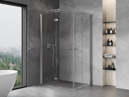 Mexen Mist-F Duo cabine de douche pliante gauche 95 x 75 cm, transparent, chrome - 8A6-095L-075P-01-00