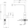 Mexen Gaspar évier en granit 1,5 bac avec égouttoir et robinet Rita, beige - 6507-69-670300-00