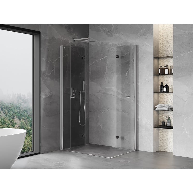 Mexen Mist-F Duo cabine de douche pliable gauche 95 x 90 cm, transparent, chrome - 8A6-095L-090P-01-00