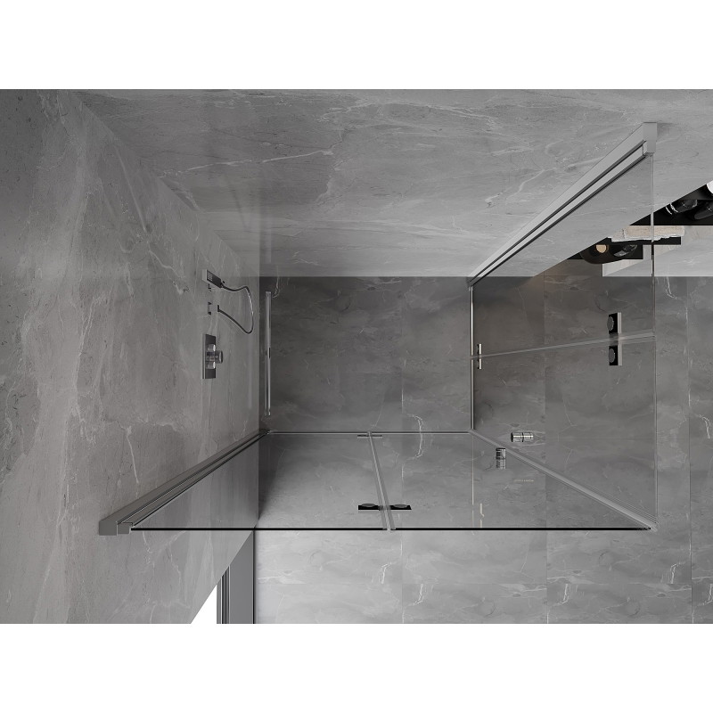 Mexen Mist-F Duo cabine de douche pliante gauche 110 x 90 cm, transparent, chrome - 8A6-110L-090P-01-00