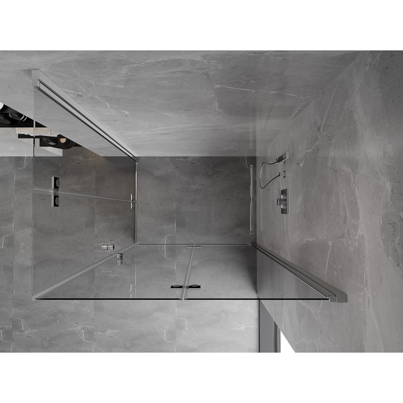 Mexen Mist-F cabane de douche pliante droite 105 x 120 cm, transparent, chrome - 8A6-105L-120P-01-00