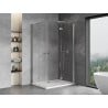 Mexen Mist-F cabane de douche pliante droite 105 x 120 cm, transparent, chrome - 8A6-105L-120P-01-00