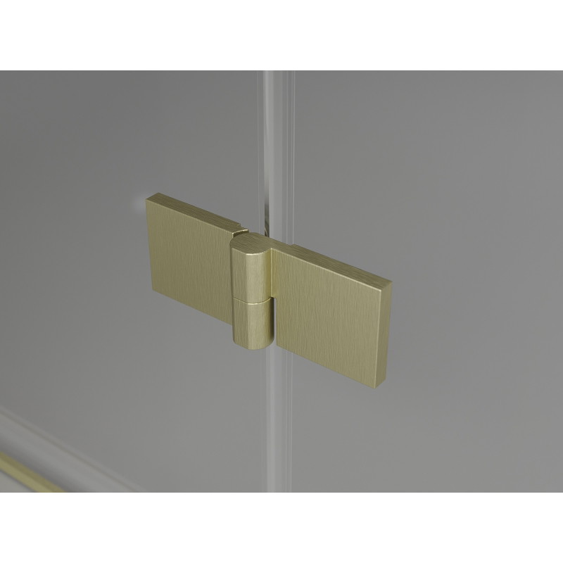 Mexen Mist-F cabine de douche pliante droite 80 x 100 cm, transparent, or brossé - 8A6T-080-100-55-00-P