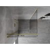 Mexen Mist-F cabine de douche pliante gauche 95 x 95 cm, transparent, or - 8A6T-095-095-50-00-L