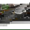Mexen Gaspar évier en granit 1,5 bac avec égouttoir et mitigeur Rita, noir/métallisé argent - 6507-73-670300-50