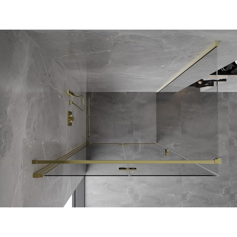 Mexen Mist-F cabine de douche pliante gauche 95 x 120 cm, transparent, or - 8A6T-095-120-50-00-L