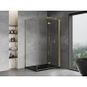 Mexen Mist-F cabine de douche pliante droite 75 x 90 cm, transparent, or - 8A6T-075-090-50-00-P