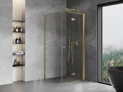 Mexen Mist-F cabine de douche pliante droite 120 x 120 cm, transparent, or - 8A6T-120-120-50-00-P