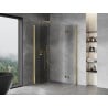 Mexen Mist-F Duo cabine de douche pliante gauche 85 x 75 cm, transparent, dorée - 8A6-085L-075P-50-00
