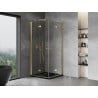 Mexen Mist-F Duo cabine de douche pliante 70 x 70 cm, transparent, dorée - 8A6-070L-070P-50-00