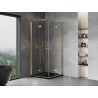 Mexen Mist-F Duo cabine de douche pliante 75 x 75 cm, transparent, or - 8A6-075L-075P-50-00
