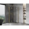 Mexen Mist-F Duo cabine de douche pliante 80 x 80 cm, transparent, or - 8A6-080L-080P-50-00