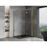 Mexen Mist-F Duo cabine de douche pliante droite 85 x 90 cm, transparent, dorée - 8A6-085L-090P-50-00