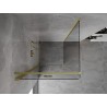 Mexen Mist-F cabine de douche pliante gauche 75 x 75 cm, transparent, or brossé - 8A6T-075-075-55-00-L