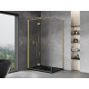 Mexen Mist-F cabine de douche pliante gauche 110 x 75 cm, transparent, or brossé - 8A6T-110-075-55-00-L