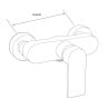 Mexen Royo DF40 ensemble de douche, noir - 72204DF40-70
