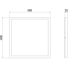 Mexen Brill-S panneau LED de plafond en surface 60 x 60 cm, 40W, Neutre - 4000K, 4000 lm, blanc - L205-060-060-4040-20