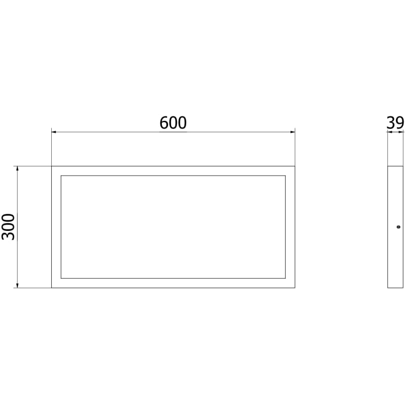 Mexen Brill-S panneau LED de plafond monté en surface 60 x 30 cm, 24W, Neutre - 4000K, 2880 lm, blanc - L207-060-030-2440-20