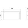 Mexen Brill-S panneau LED de plafond monté en surface 60 x 30 cm, 24W, Neutre - 4000K, 2880 lm, blanc - L207-060-030-2440-20