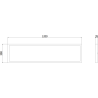 Mexen Brill-S panneau de plafond LED en saillie 120 x 30 cm, 36W, Neutre - 4000K, 5184 lm, blanc - L207-120-030-3640-20