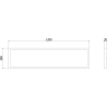 Mexen Brill-S panneau LED de plafond en saillie 120 x 30 cm, 36W, Neutre - 4000K, 3960 lm, noir - L207-120-030-3640-70
