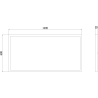 Mexen Brill-S panneau de plafond LED en surface 120 x 60 cm, 60W, Neutre - 4000K, 6600 lm, noir - L207-120-060-6040-70