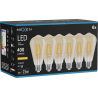 Mexen Vintis 6x Ampoule filament LED E27, ST64, 4W, Chaude - 2200K, 400 lm, ambre - L152-E27-0422-50x06