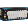 Mexen Vintis 10x Ampoule filament LED E27, ST64, 4W, Chaude - 2700K, 470 lm, transparent - L152-E27-0427-00x10