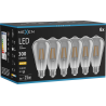 Mexen Vintis 6x Ampoule filament LED E27, ST64, 4W, Chaude - 2700K, 300 lm, fumée - L152-E27-0427-70x06