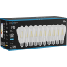 Mexen Vintis 10x Ampoule LED à filament E27, ST64, 4W, Froid - 6500K, 470 lm, clair - L152-E27-0465-00x10