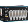 Mexen Vintis 6x Ampoule filament LED E27, ST64, 6W, Chaude - 2200K, 450 lm, fumée - L152-E27-0622-70x06