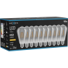 Mexen Vintis 10x Ampoule filament LED E27, ST64, 6W, Chaud - 2200K, 450 lm, fumée - L152-E27-0622-70x10