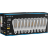 Mexen Vintis 10x Ampoule filament LED E27, ST64, 6W, Chaud - 2700K, 510 lm, fumée - L152-E27-0627-70x10
