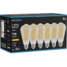 Mexen Vintis 6x Ampoule filament LED E27, ST64, 8W, Chaude - 2200K, 750 lm, ambre - L152-E27-0822-50x06