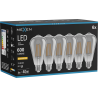 Mexen Vintis 6x Ampoule à filament LED E27, ST64, 8W, Chaud - 2200K, 600 lm, fumée - L152-E27-0822-70x06