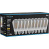 Mexen Vintis 10x Ampoule à filament LED E27, ST64, 8W, Chaude - 2700K, 680 lm, fumée - L152-E27-0827-70x10