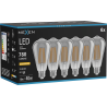 Mexen Vintis 6x Ampoule filament LED E27, ST64, 10W, Chaude - 2200K, 780 lm, fumée - L152-E27-1022-70x06