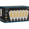 Mexen Vintis 6x ampoule à filament LED E27, ST64, 10W, Chaude - 2700K, 910 lm, ambre - L152-E27-1027-50x06