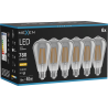 Mexen Vintis 6x Ampoule filament LED E27, ST64, 10W, Chaude - 2700K, 780 lm, fumée - L152-E27-1027-70x06