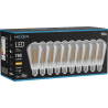 Mexen Vintis 10x Ampoule filament LED E27, ST64, 10W, Chaude - 2700K, 780 lm, fumée - L152-E27-1027-70x10