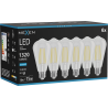 Mexen Vintis 6x Ampoule filament LED E27, ST64, 10W, Froid - 6500K, 1320 lm, transparent - L152-E27-1040-00x06