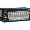 Mexen Vintis 10x Ampoule à filament spirale LED E27, ST64, 4W, Chaude - 2200K, 220 lm, fumée - L162-E27-0422-70x10